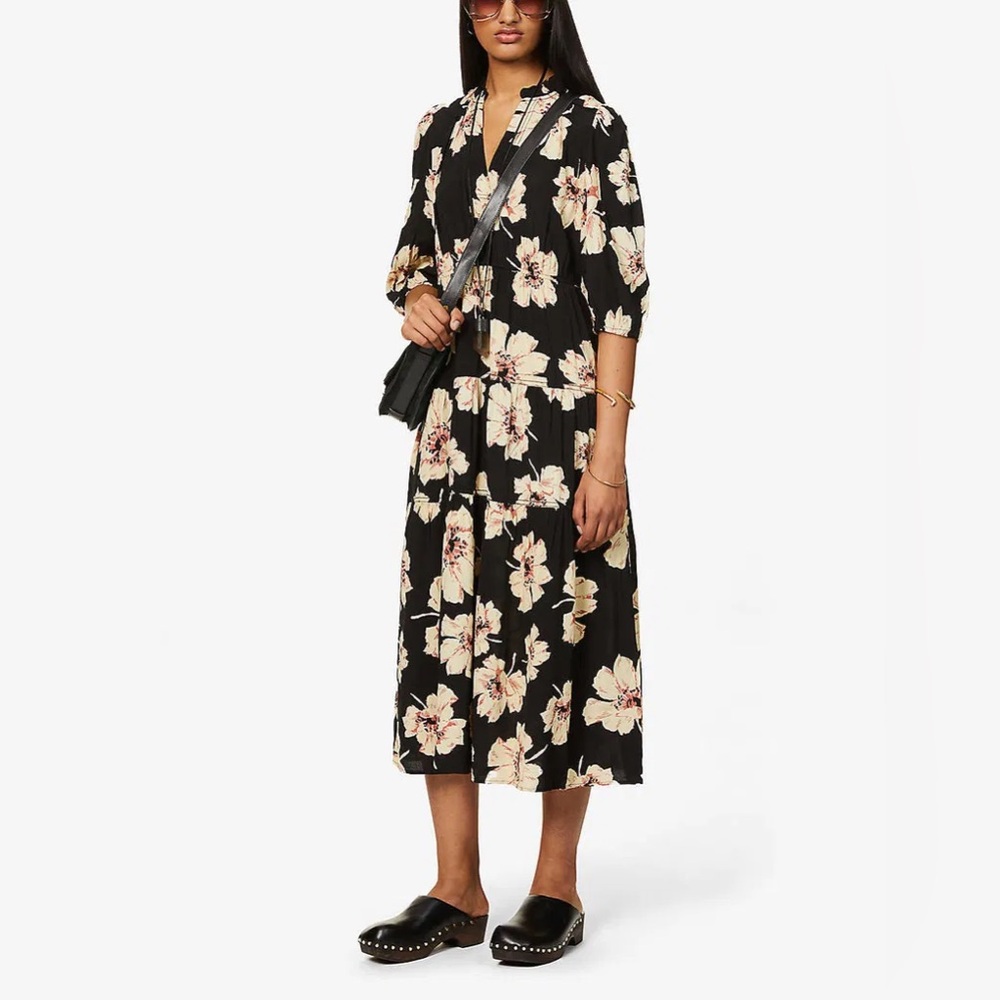 BA&SH Kory Midi Dress In Floral Print